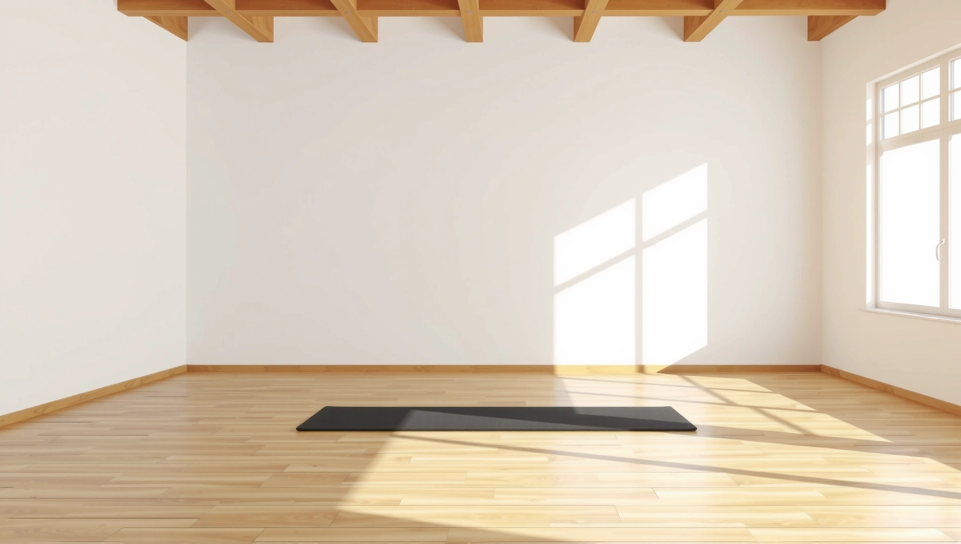 A serene yoga studio with soft lighting, symbolizing value and investment in well-being.